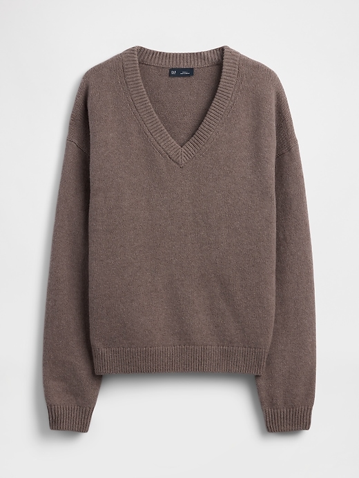 Image number 6 showing, CashSoft Oversized V-Neck Sweater