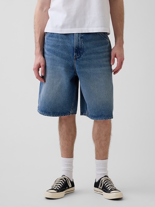 Image number 2 showing, 10.5" Baggy Denim Carpenter Shorts