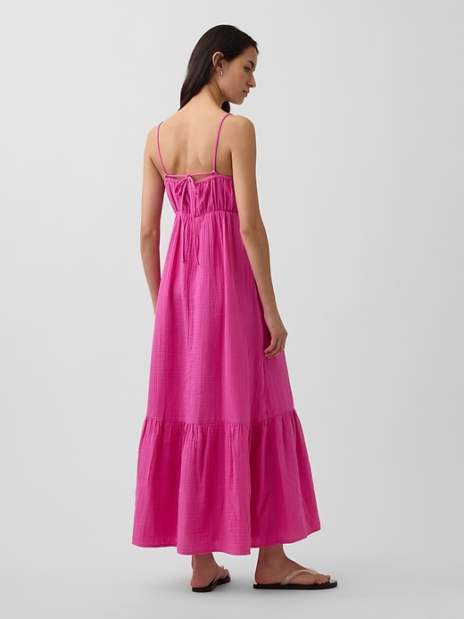 Image number 2 showing, Cotton Gauze Tiered Empire Waist Dress