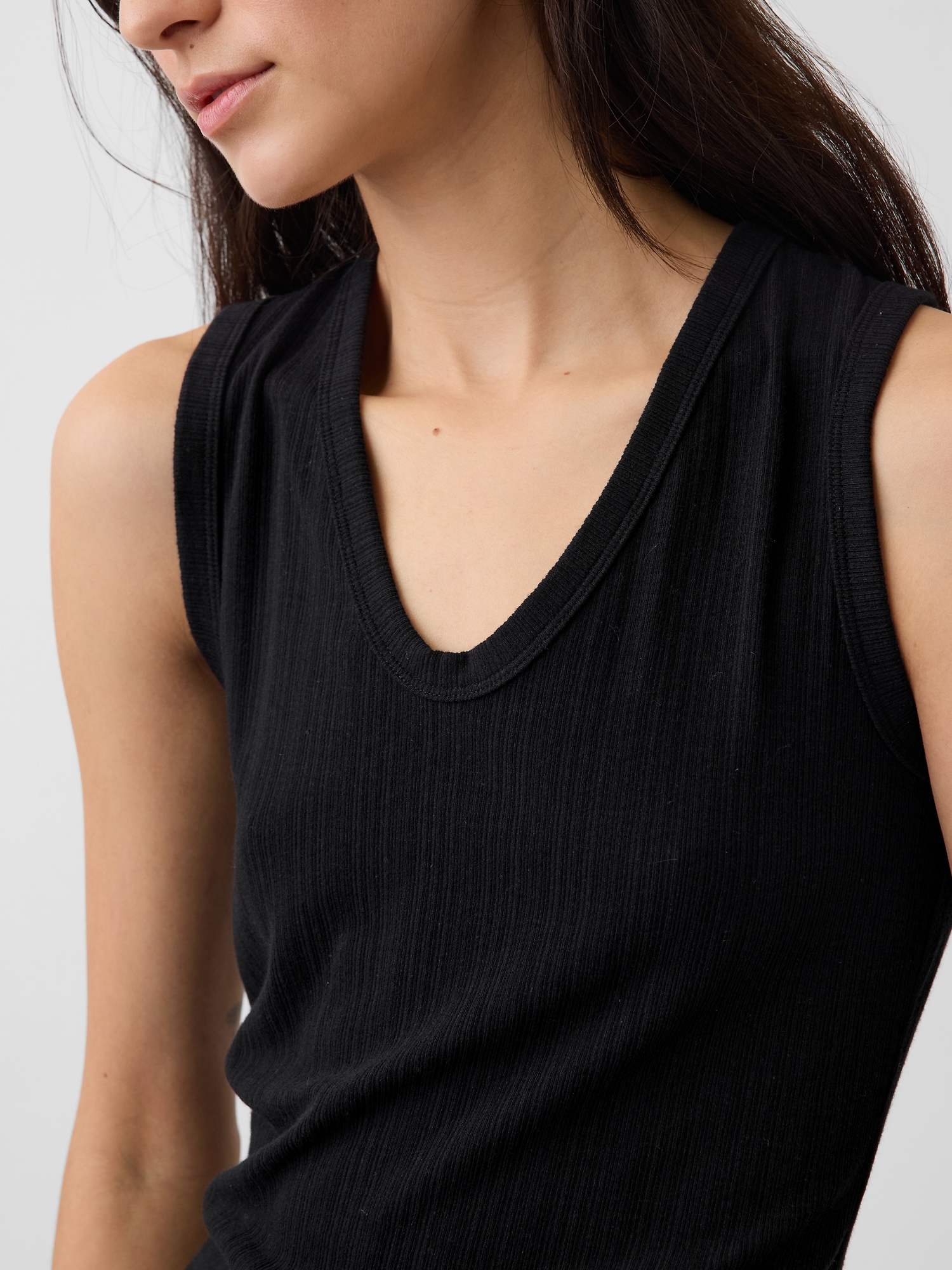 Женские топы Gap Variegated Rib Tank Top — фото 3