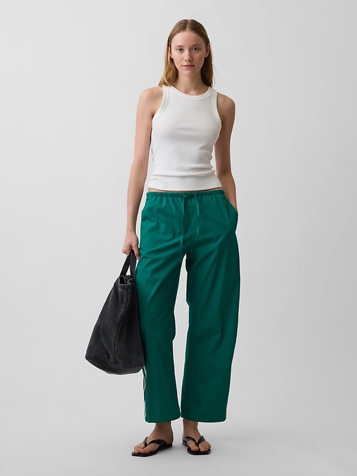 Image number 1 showing, Organic Cotton Poplin Relaxed Easy Stripe Pants