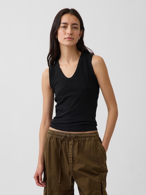 Variegated Rib Tank Top