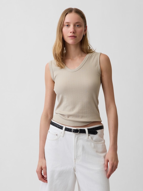Variegated Rib Tank Top