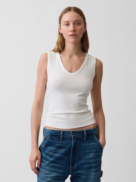 Variegated Rib Tank Top