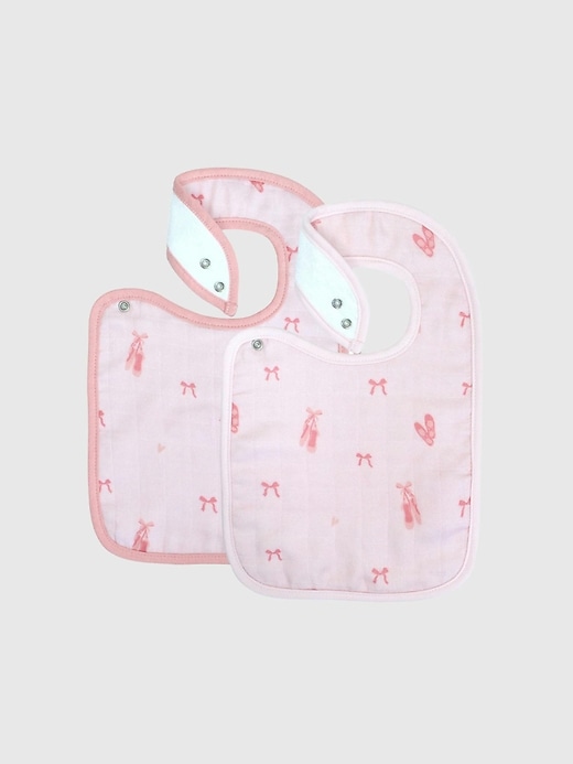 Image number 2 showing, Bamboo Little Ballerina Bib Set