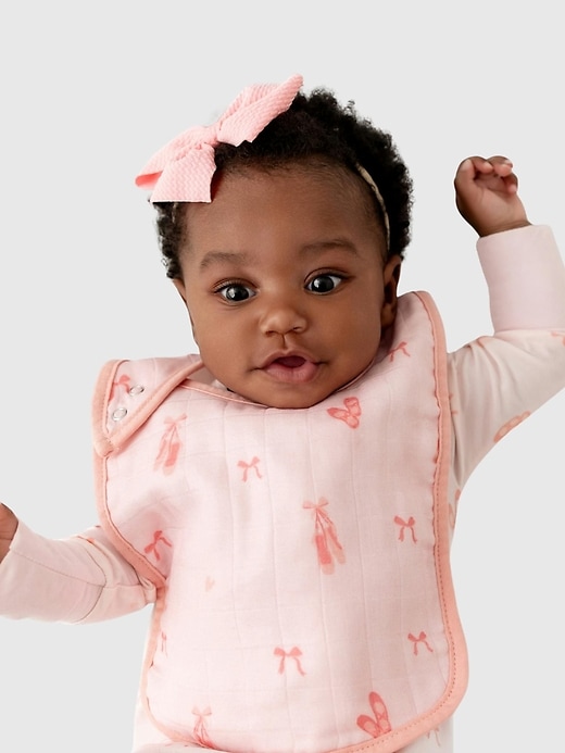 Image number 3 showing, Bamboo Little Ballerina Bib Set