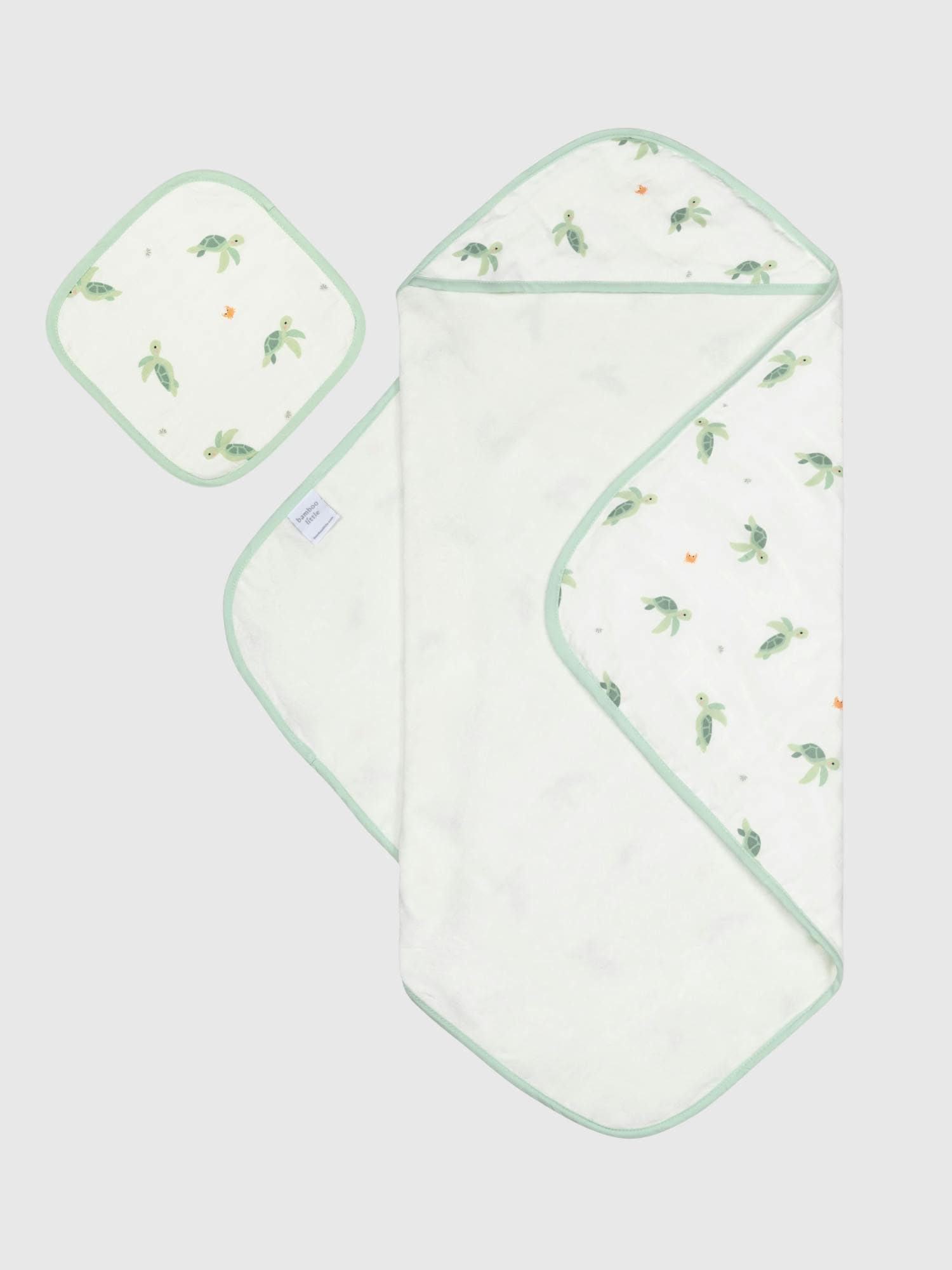 Bamboo Little Turtle Hooded Towel Set