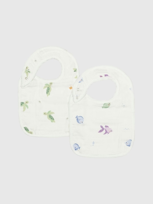 Image number 1 showing, Bamboo Little Turtle Bib Set