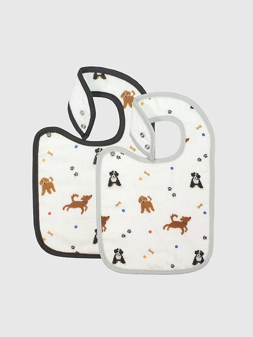 Image number 2 showing, Bamboo Little Dogs Bib Set