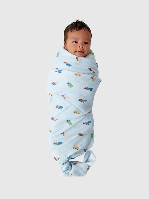 Image number 3 showing, Bamboo Little Trucks Swaddle
