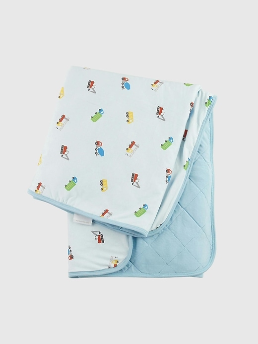 Image number 2 showing, Bamboo Little Trucks Baby Blanket