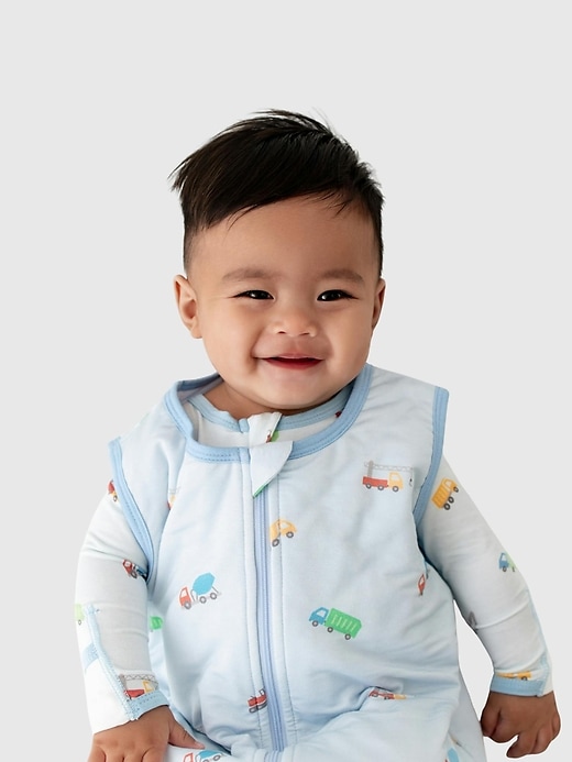 Image number 3 showing, Bamboo LittleTrucks Sleep Sack 0 to 12 months