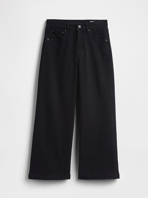 Image number 2 showing, High Rise Stride Wide-Leg Ankle Jeans