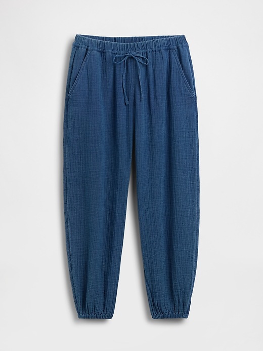 Image number 5 showing, Cotton Gauze Denim Easy Barrel Joggers