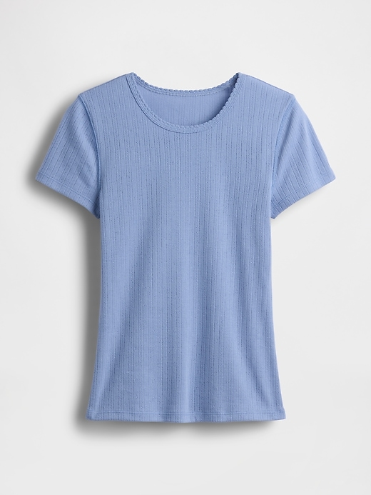 Image number 5 showing, Pointelle Crewneck T-Shirt