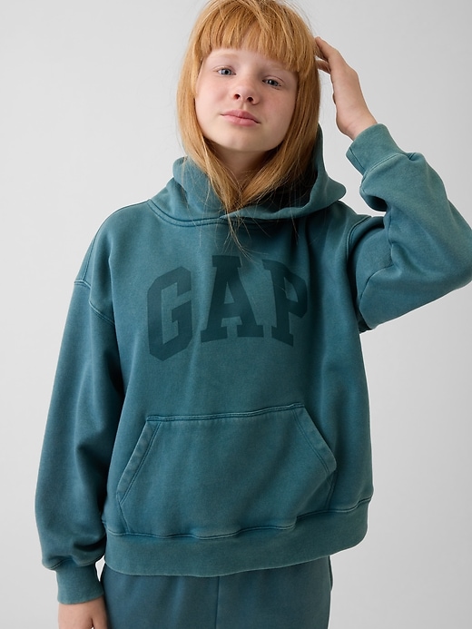 Image number 2 showing, Kids VintageSoft Relaxed Logo Hoodie