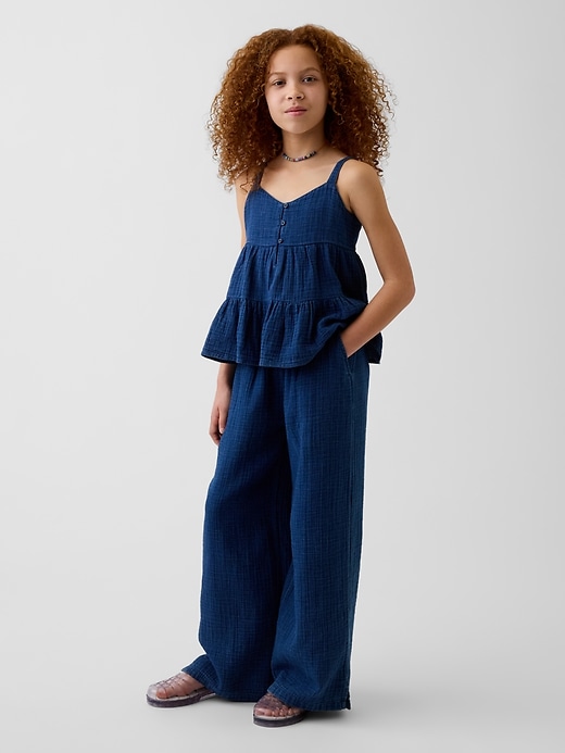 Image number 4 showing, Kids Cotton Gauze Tiered Tank Top