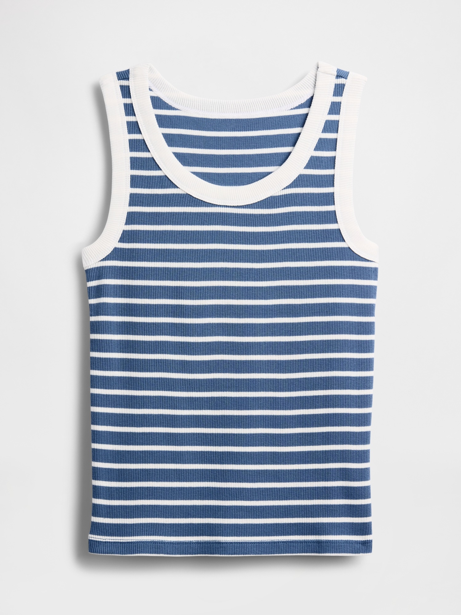 Детский топ Gap Rib Scoop Tank Top, цвет: Синий полосатый — фото 2