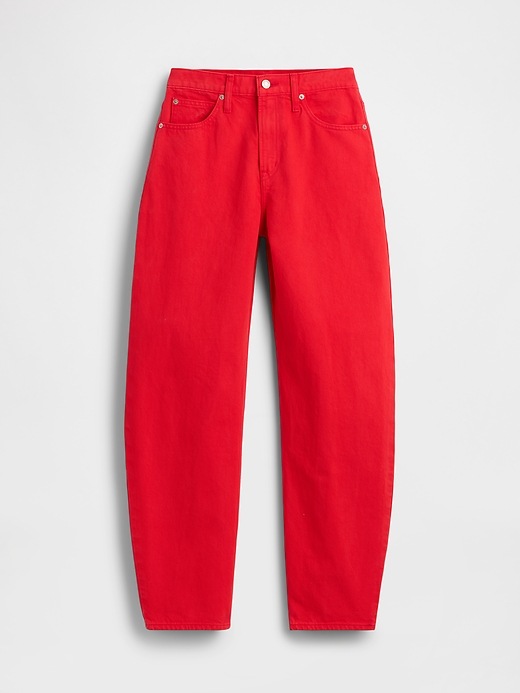 Image number 5 showing, High Rise Barrel Jeans