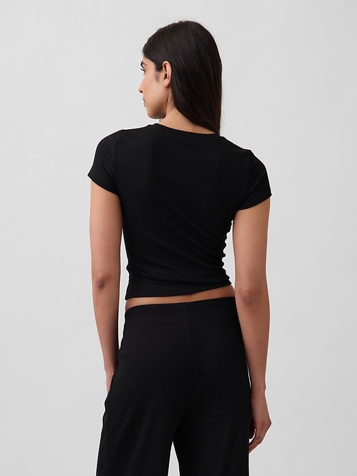 Image number 3 showing, Mini Rib PJ T-Shirt