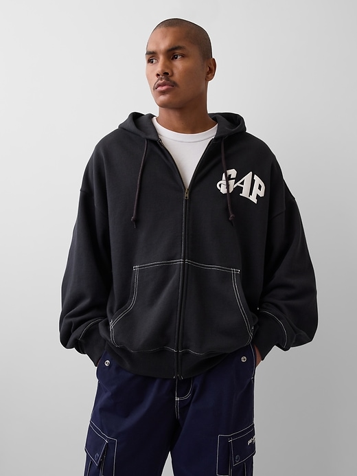Image number 2 showing, Gap × Awake NY Heavyweight Oversized Logo Zip Hoodie