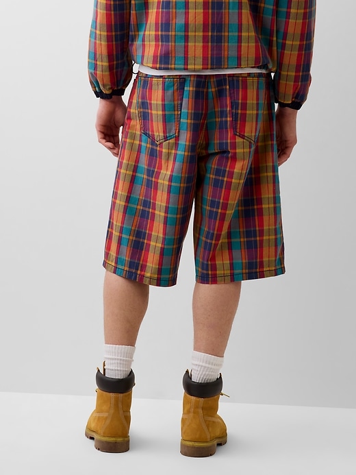 Image number 4 showing, Gap × Awake NY Plaid Canvas Baggy Shorts