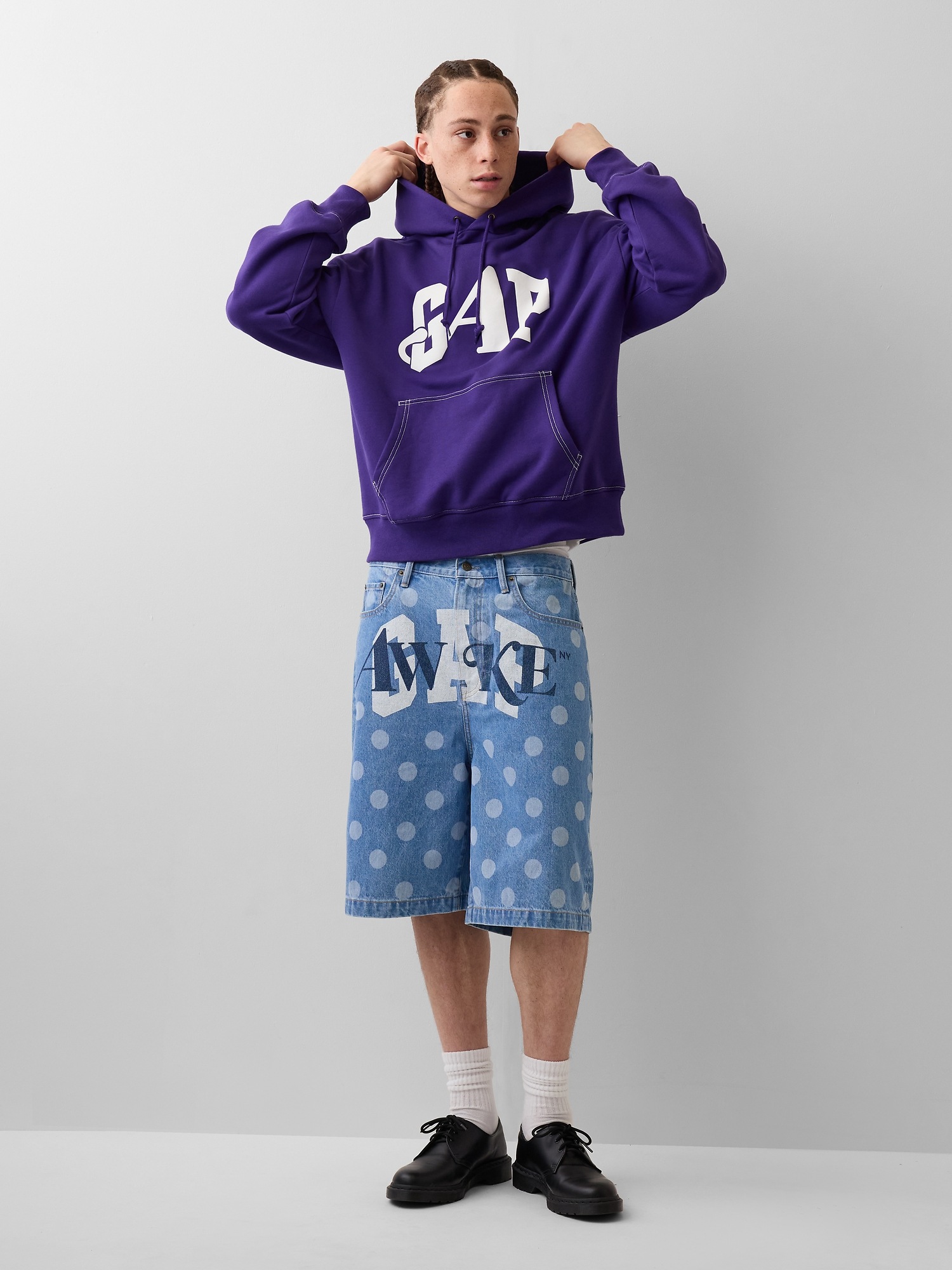 Мужские худи Gap × Awake NY Heavyweight Oversized Logo — фото 2