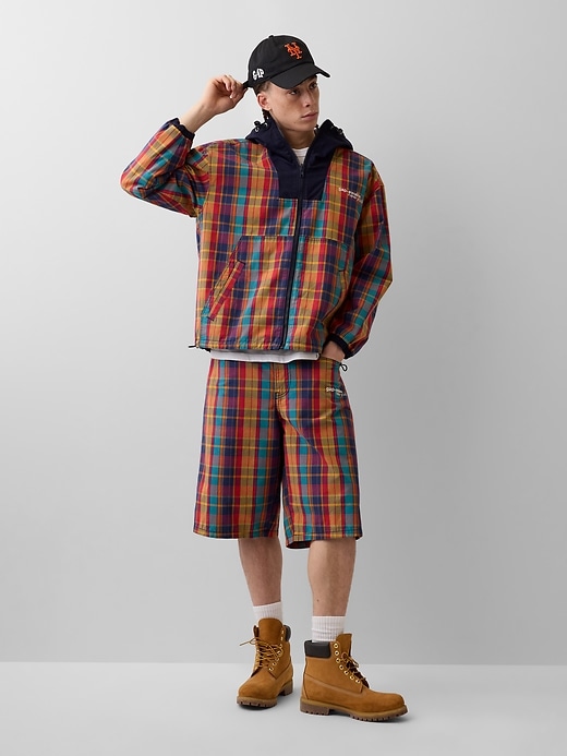 Image number 1 showing, Gap × Awake NY Plaid Canvas Baggy Shorts