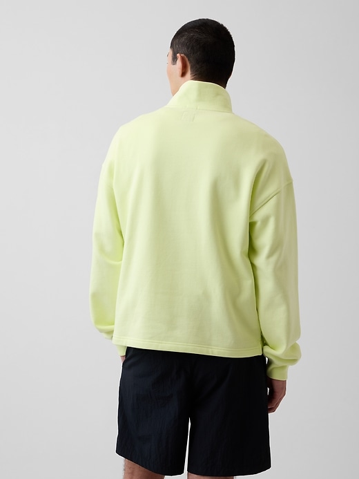 Image number 3 showing, Heavyweight Oversized Logo Quarter-Zip Pullover