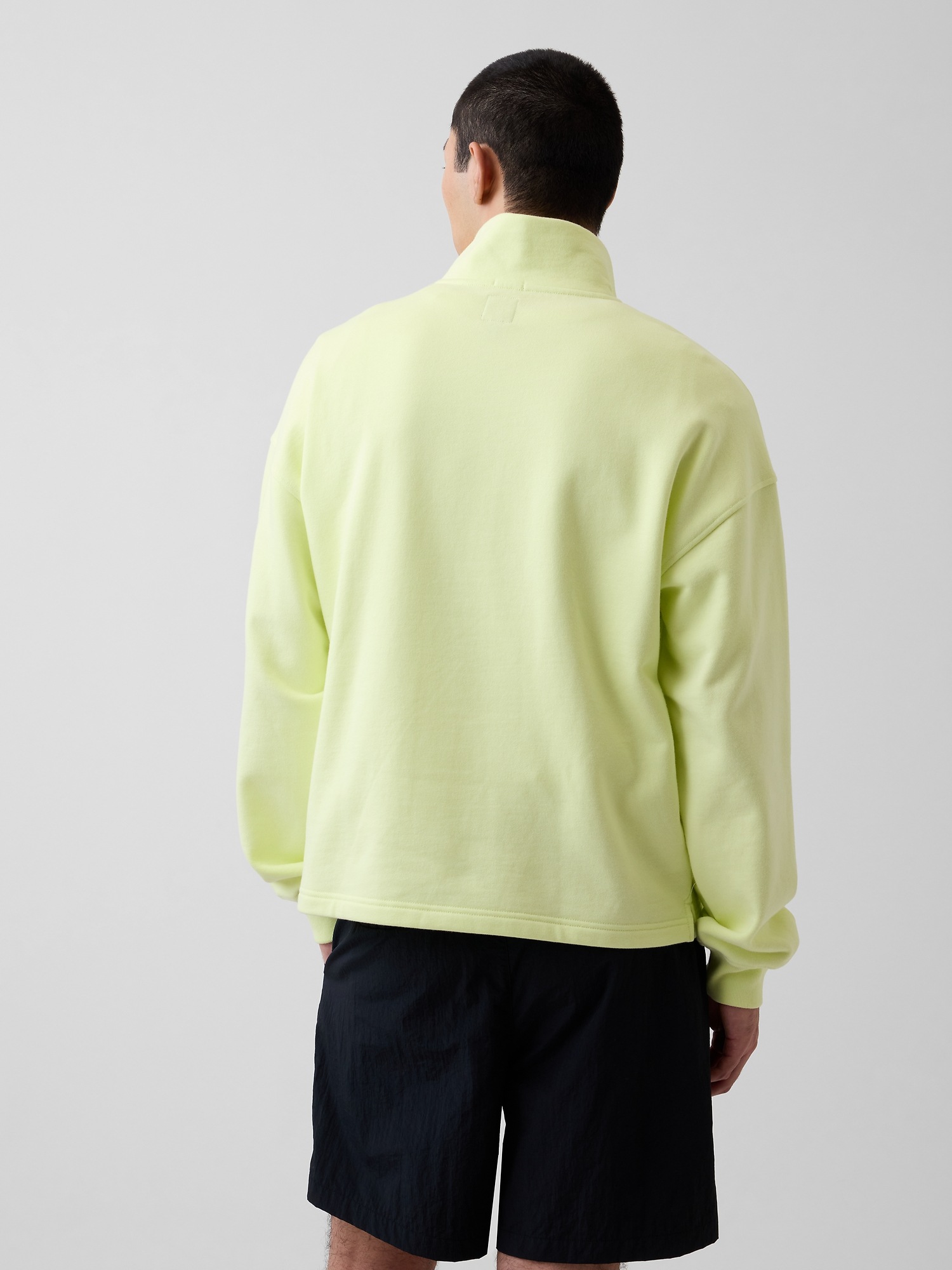 Мужские свитеры Gap Heavyweight Oversized Logo Quarter-Zip Pullover — фото 3