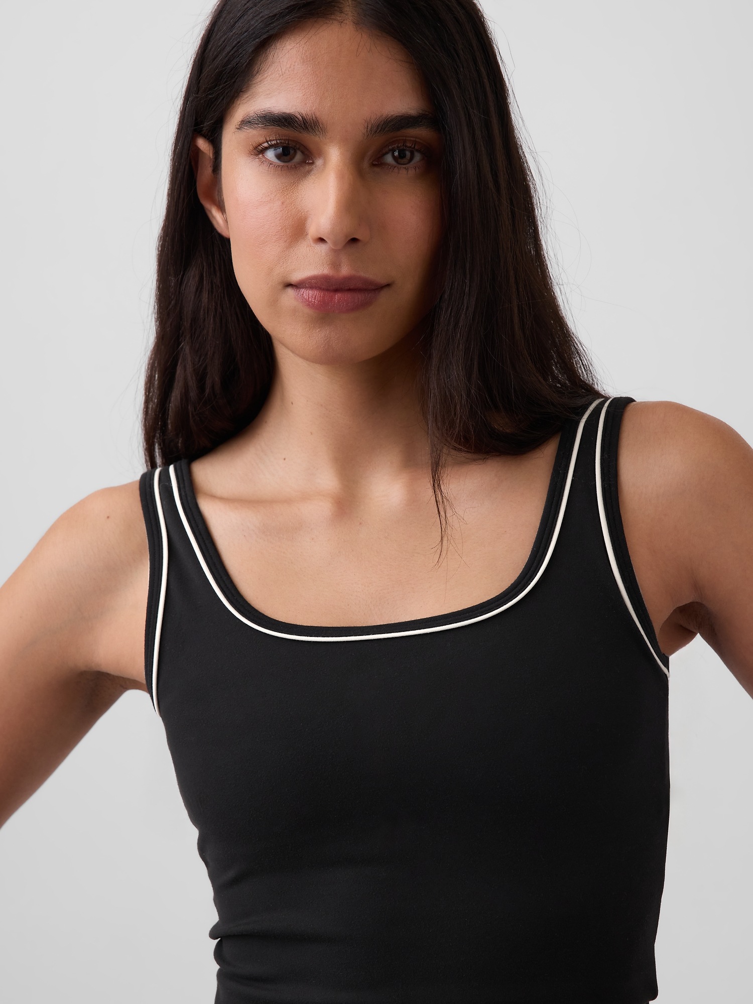 Бельё GapFit Smooth Brami — Gap, цвет: Чёрный / Белый — фото 2