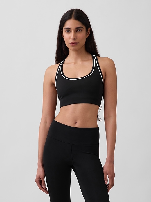 Image number 1 showing, GapFit Smooth Medium Impact Racerback Sports Bra