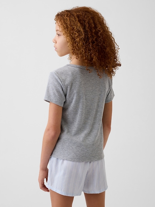 Image number 3 showing, Kids Recycled Pointelle PJ T-Shirt