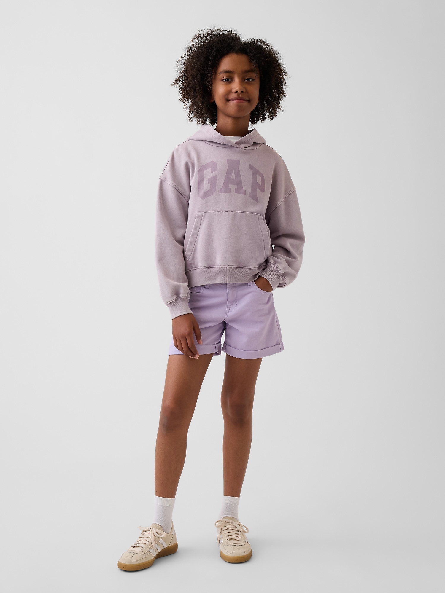 Kids Denim Midi Shorts