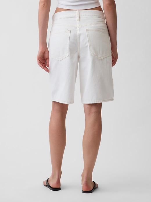 Image number 4 showing, 11" Mid Rise Longline Denim Shorts