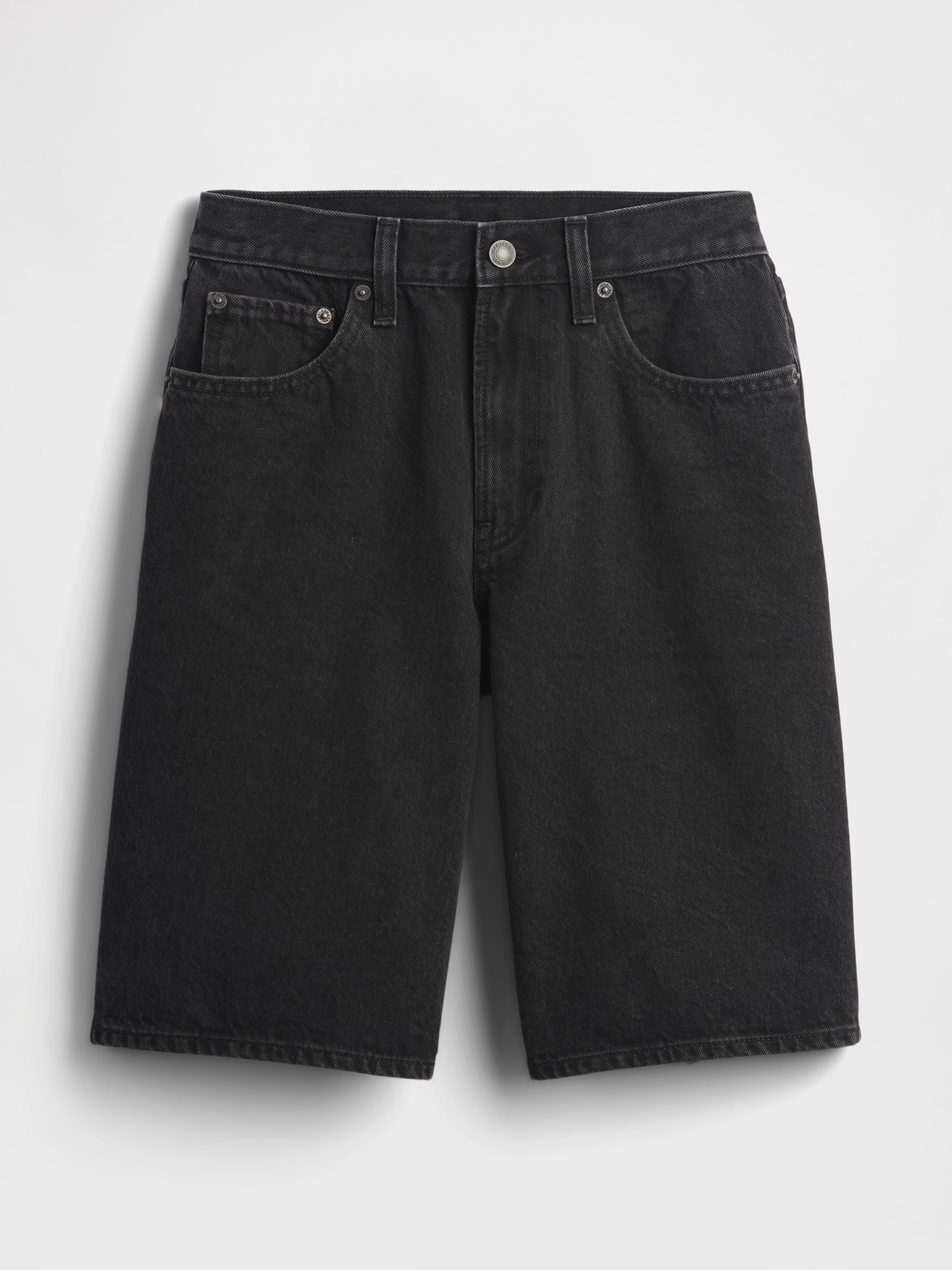 11" Mid Rise Longline Denim Shorts