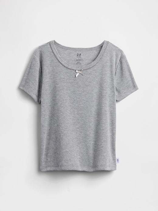 Image number 2 showing, Kids Recycled Pointelle PJ T-Shirt