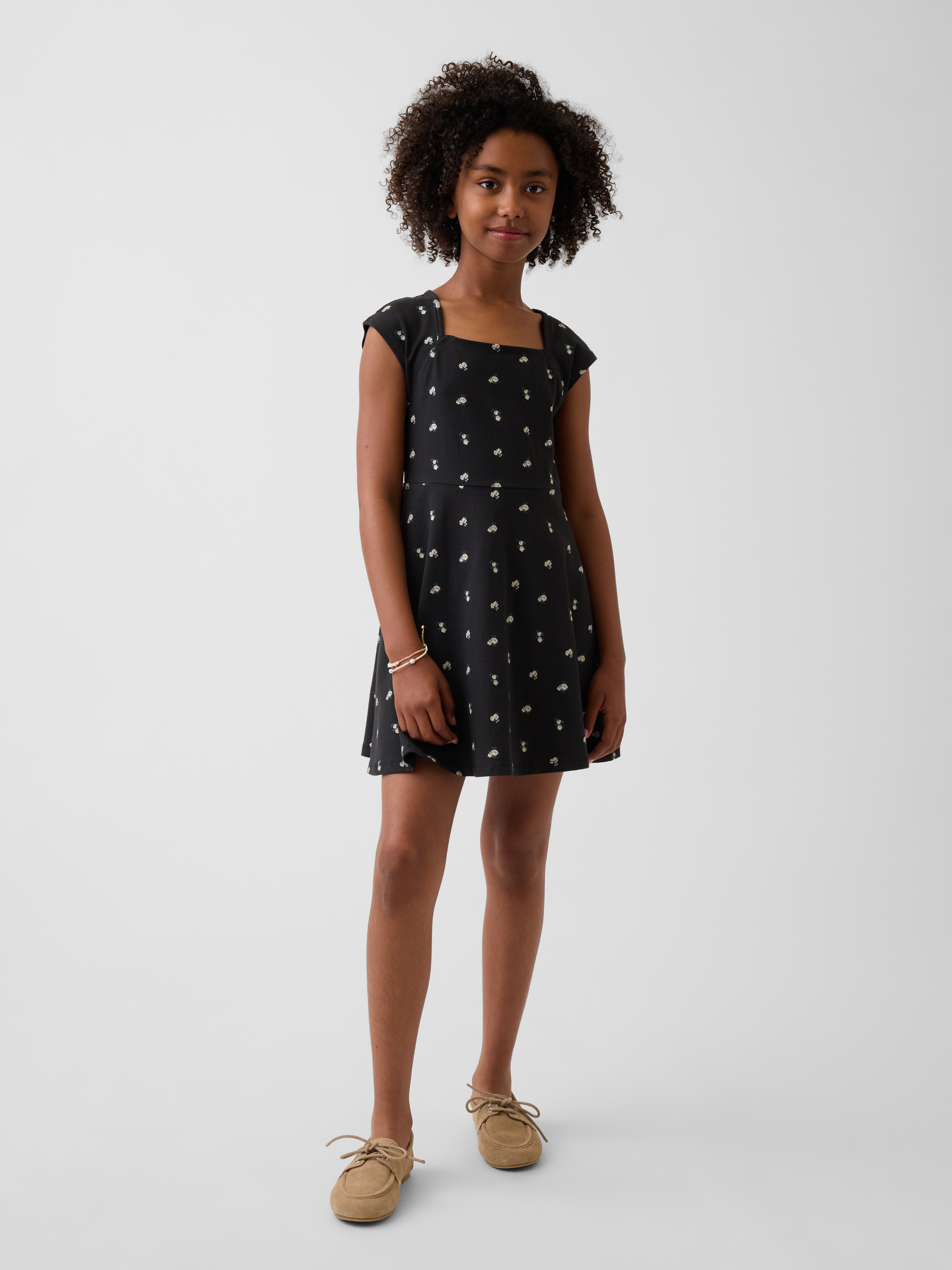 Kids Jersey Square-Neck Dress