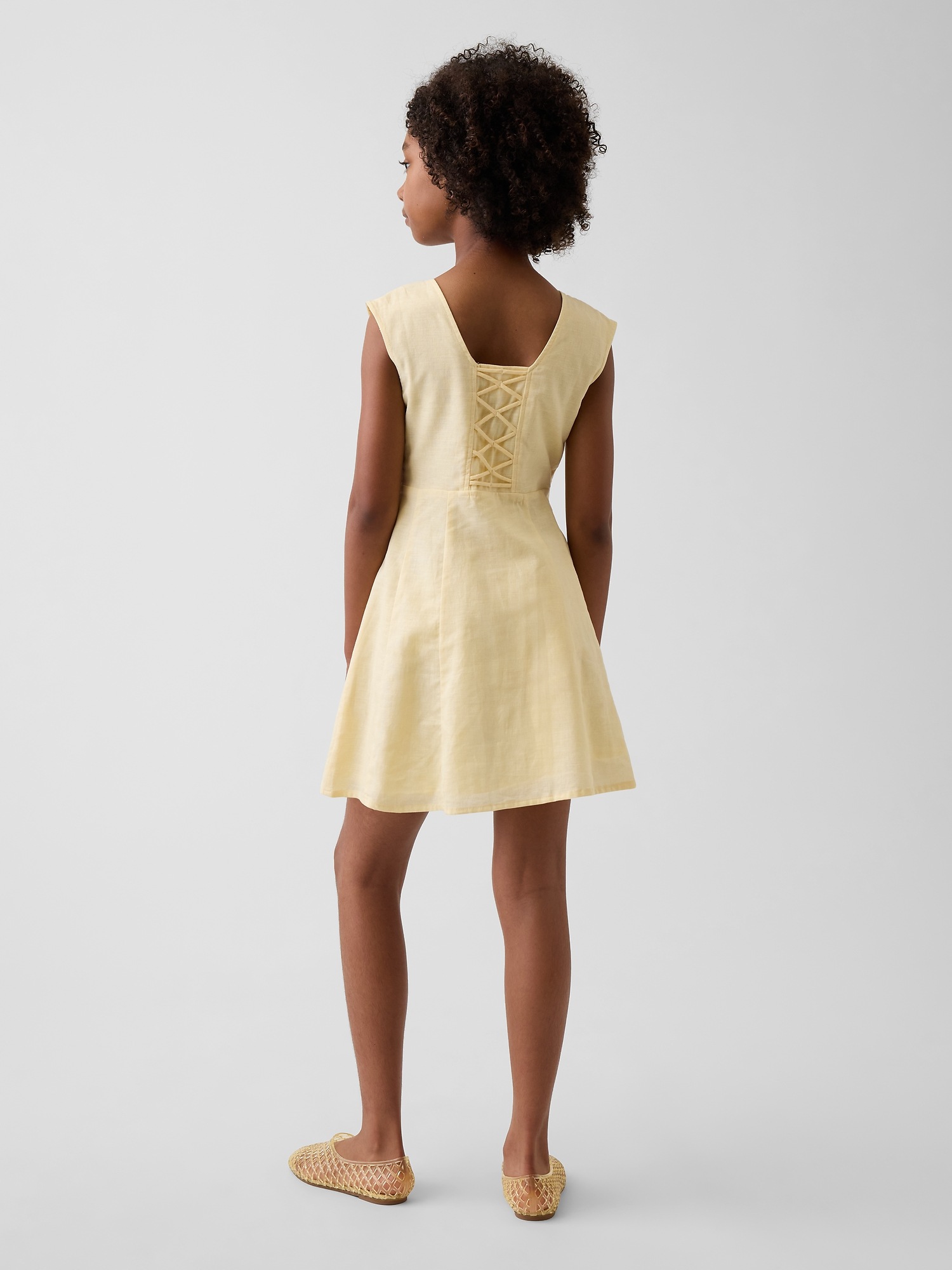 Детские платья Gap Kids Linen-Cotton Scoop Neck Dress — фото 3