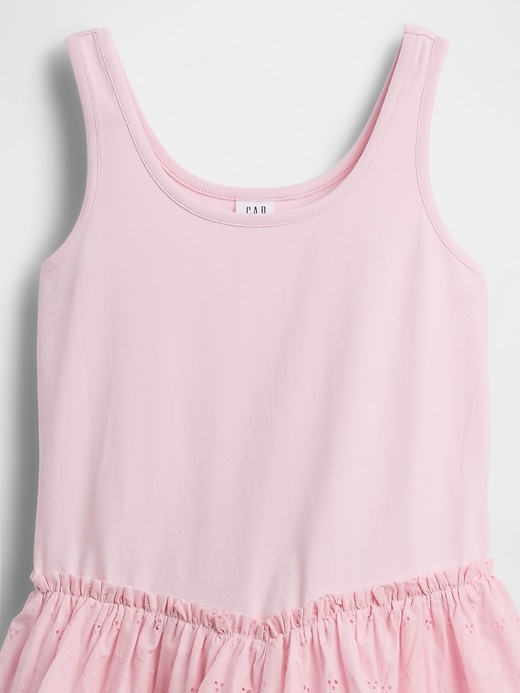 Image number 4 showing, Kids Mixed Media Tiered Tank Dress