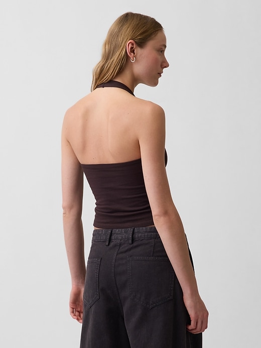 Image number 3 showing, CloseKnit Halter Crop Top