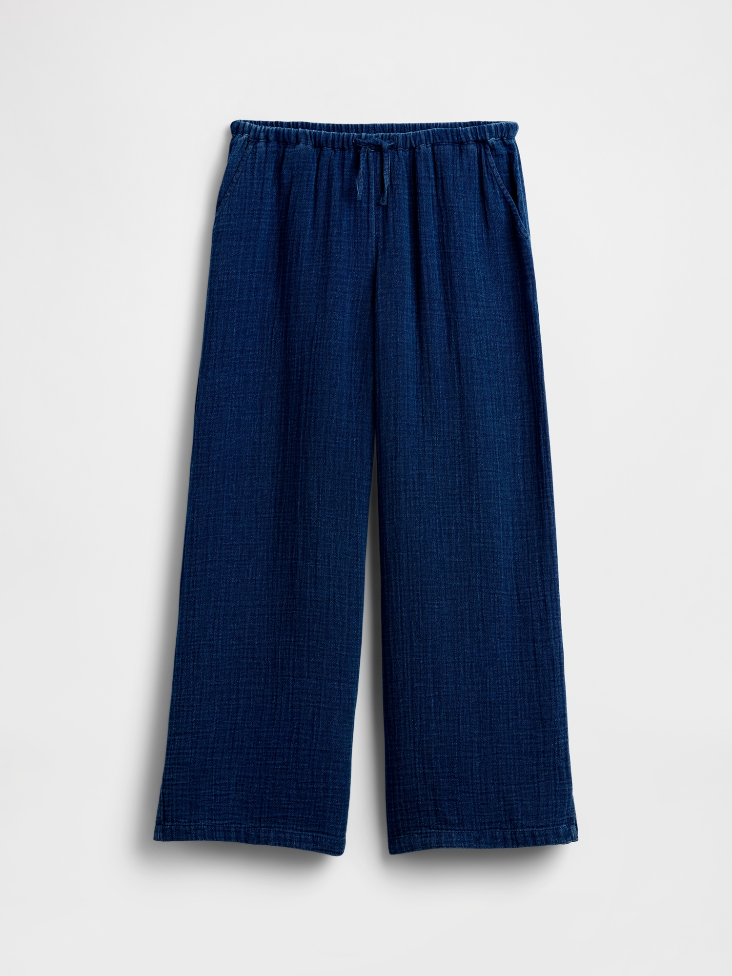 Kids Cotton Gauze Relaxed Wide-Leg Pants