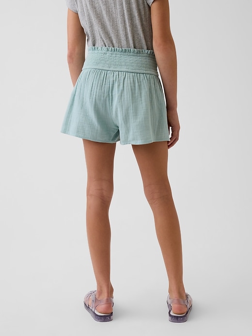 Image number 4 showing, Kids Cotton Gauze Butterfly-Hem Shorts