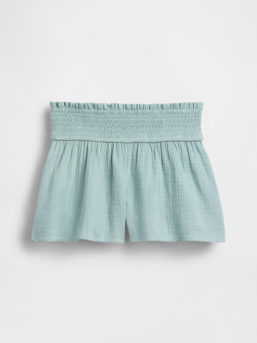 Image number 2 showing, Kids Cotton Gauze Butterfly-Hem Shorts