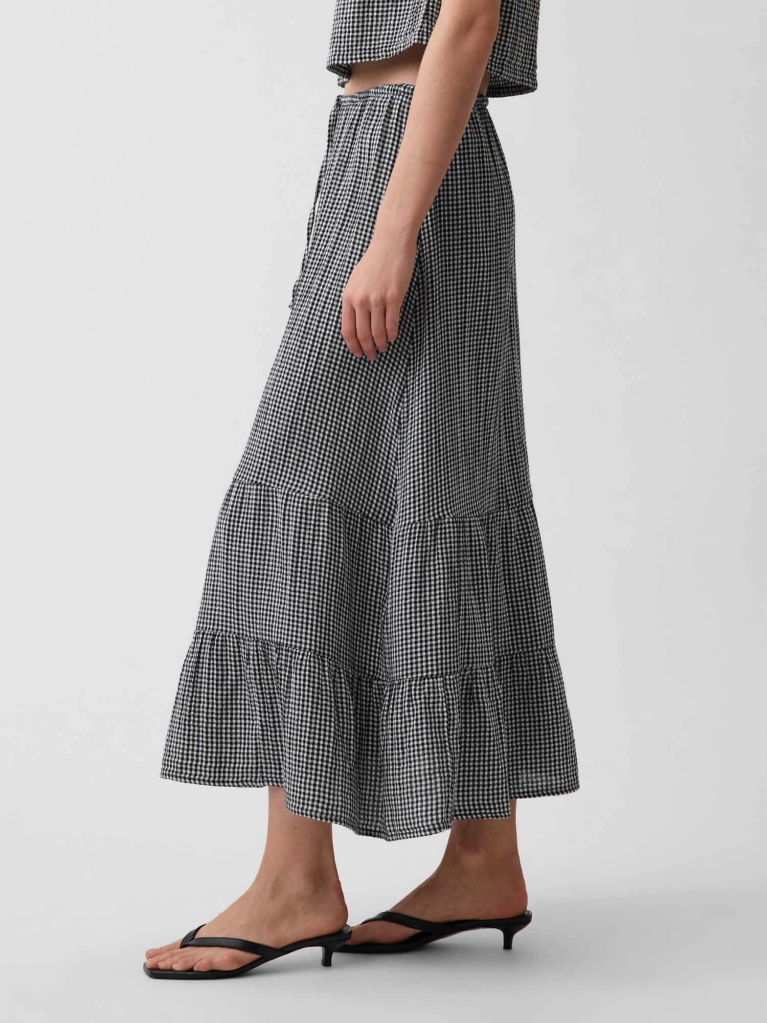 Gap Cotton Gauze Tiered Easy Maxi Skirt — фото 2