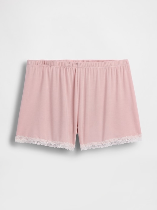 Image number 3 showing, Softest Modal Lace-Trim PJ Shorts
