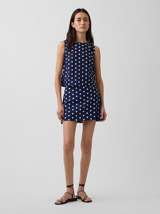 Image number 1 showing, Linen-Blend Mini Skort