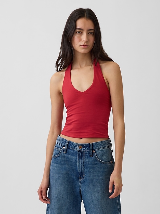 Image number 1 showing, CloseKnit Halter Crop Top