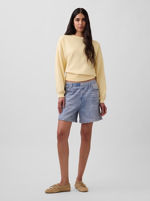 5" Mid Rise Printed Knit Denim Easy Shorts from GAP - $79.95