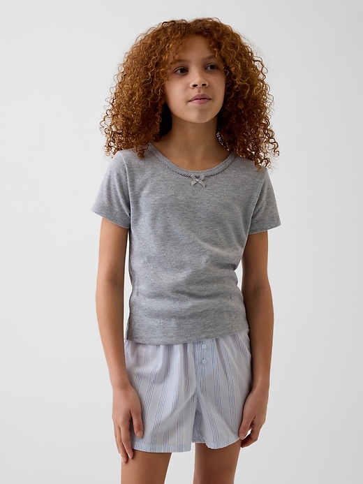 Image number 1 showing, Kids Recycled Pointelle PJ T-Shirt